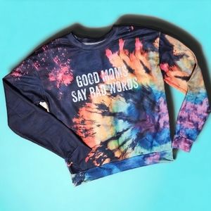 Good Moms Say Bad Words Long Sleeve Crew Neck